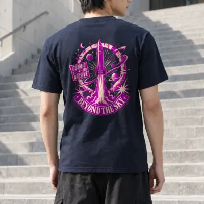 "Cosmic Archive" Heavyweight Unisex Crewneck T-shirt | Gildan 5000