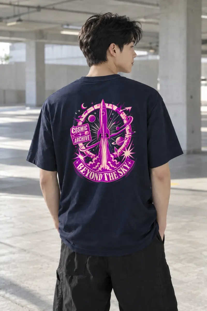 "Cosmic Archive" Heavyweight Unisex Crewneck T-shirt | Gildan 5000