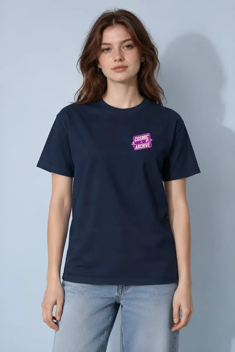 "Cosmic Archive" Heavyweight Unisex Crewneck T-shirt
