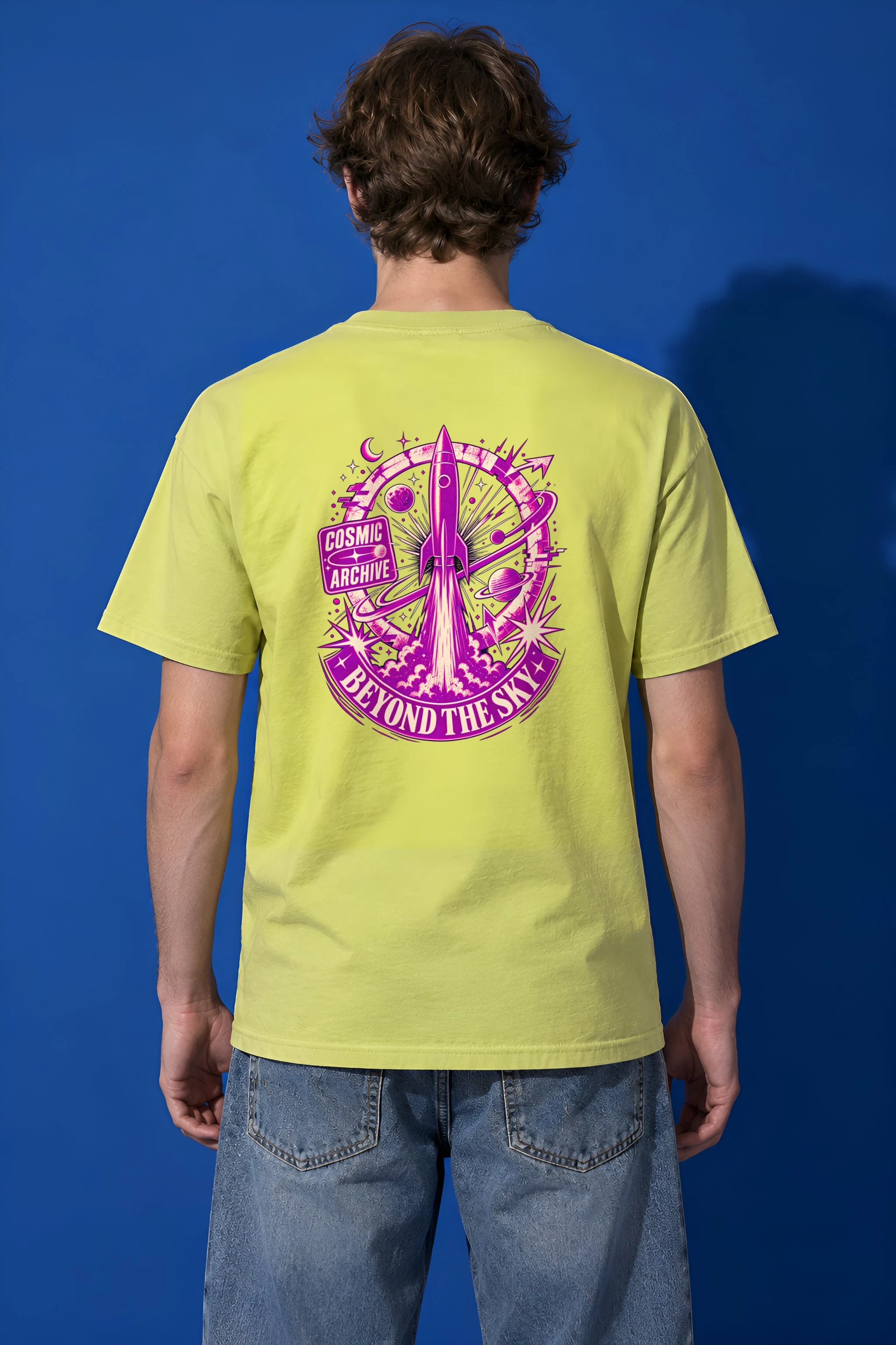 "Cosmic Archive" Heavyweight Unisex Crewneck T-shirt