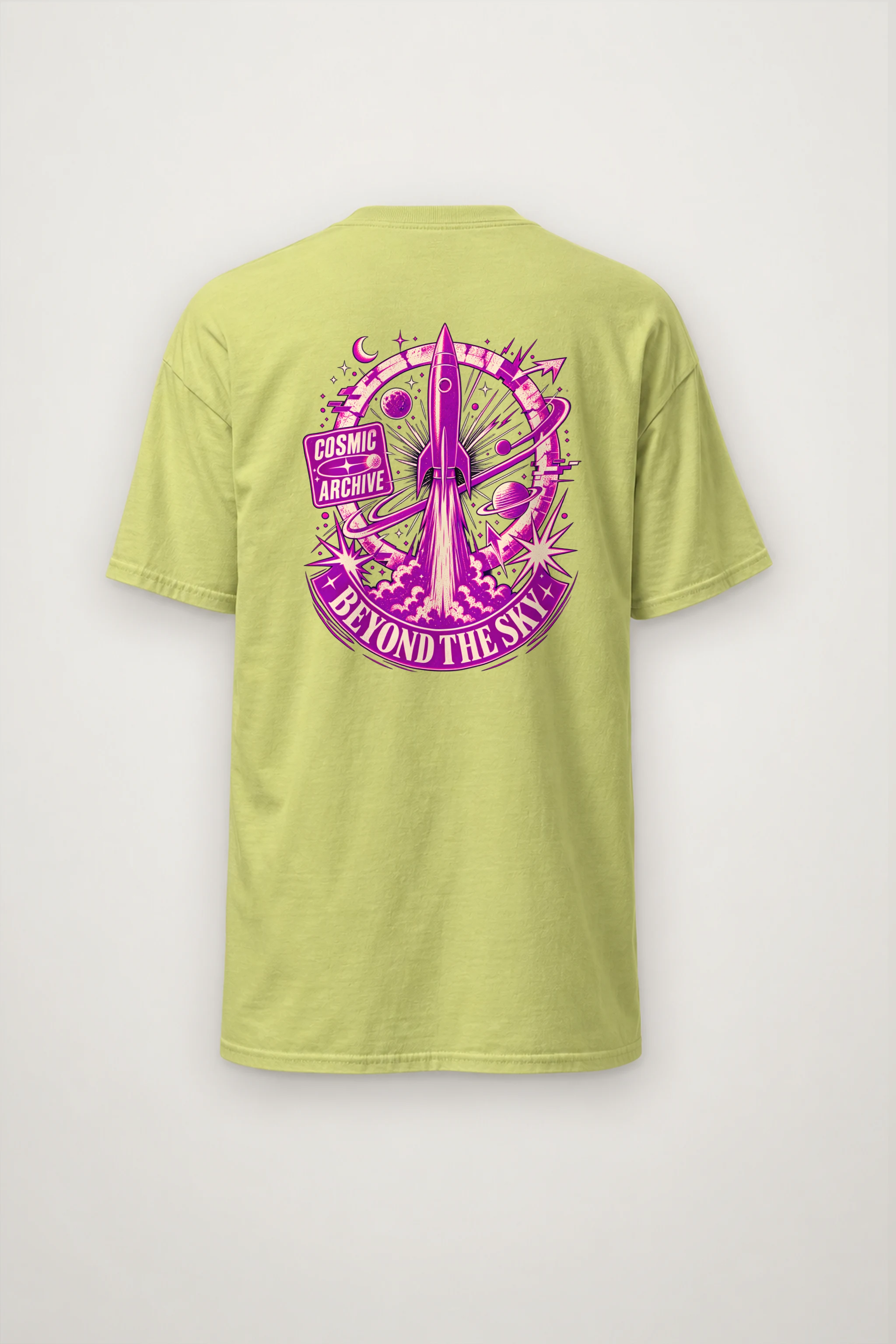 "Cosmic Archive" Heavyweight Unisex Crewneck T-shirt