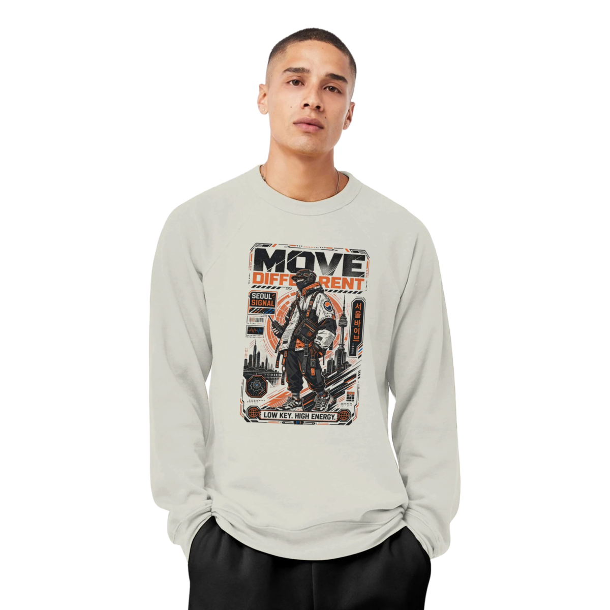 "Move different" Unisex Sponge Fleece Crewneck Sweatshirt | Bella + Canvas 3901