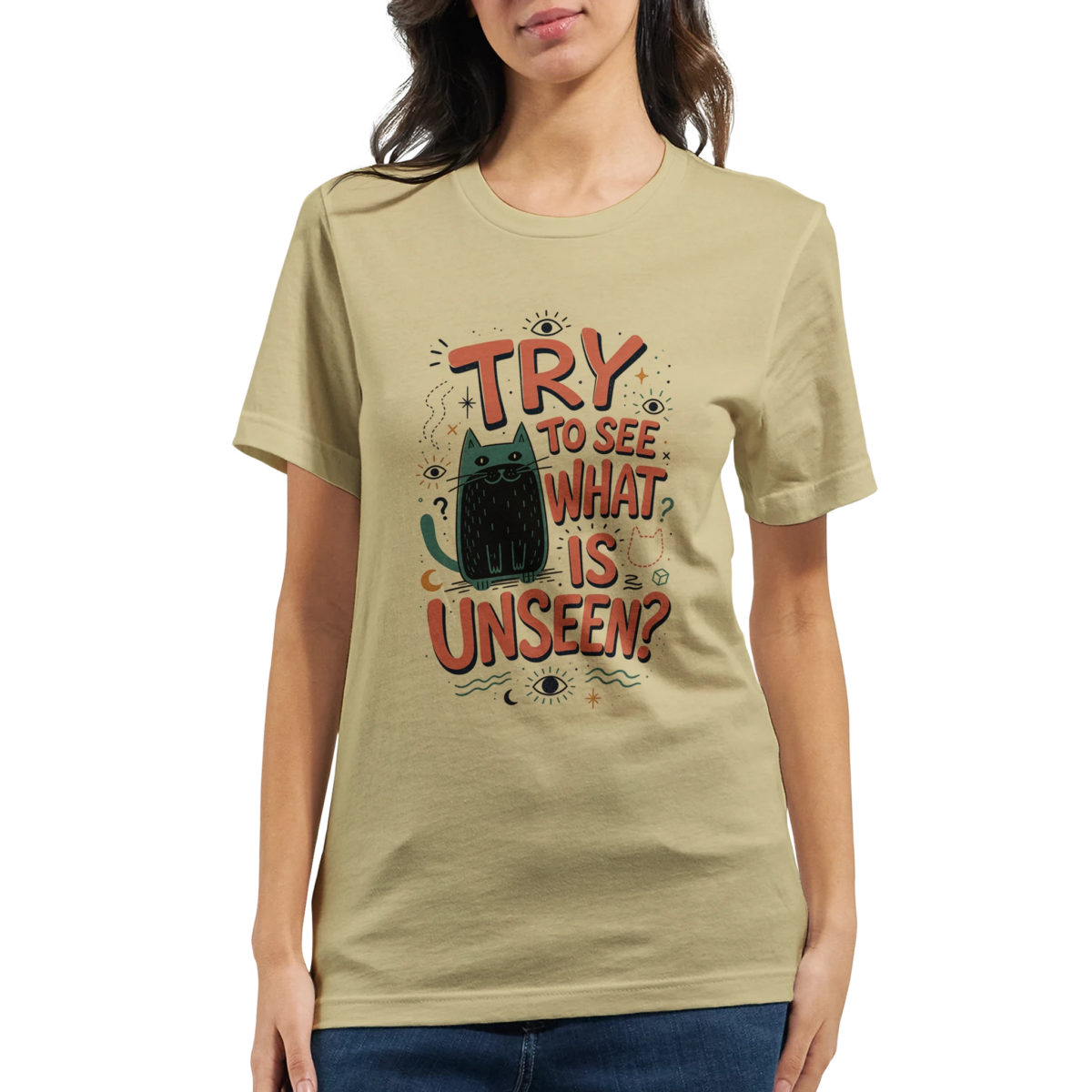 "Try to see" Premium Unisex Crewneck T-shirt | Bella + Canvas 3001