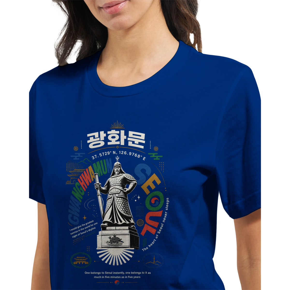 "Gwanghwamun" Premium Unisex Crewneck T-shirt | Bella + Canvas 3001