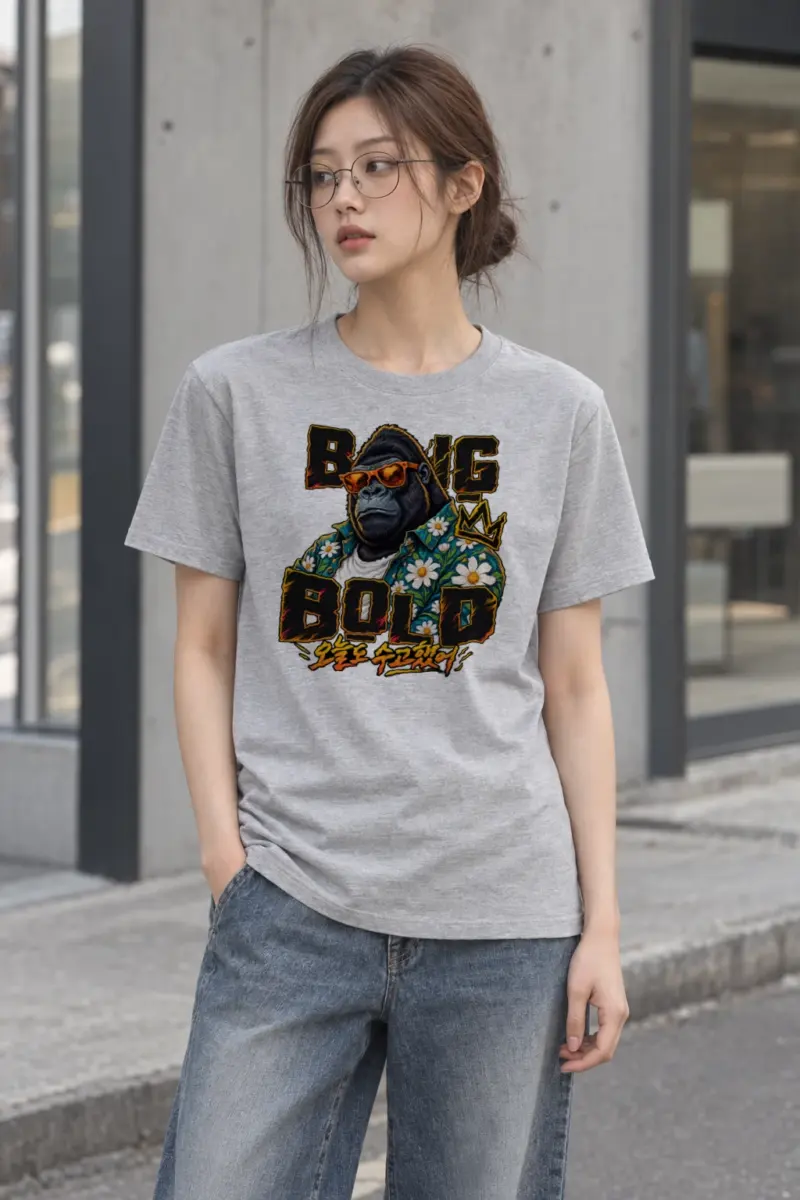 "Daisy Shirt Gorilla" Heavyweight Unisex Crewneck T-shirt