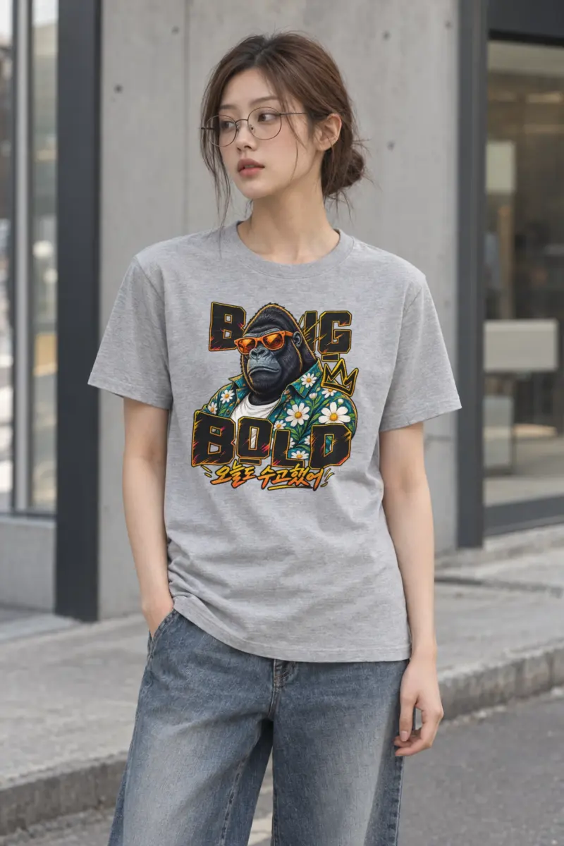 "Daisy Shirt Gorilla" Heavyweight Unisex Crewneck T-shirt