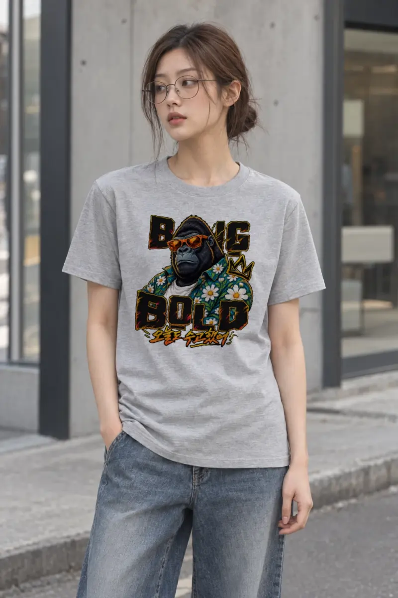 "Daisy Shirt Gorilla" Heavyweight Unisex Crewneck T-shirt