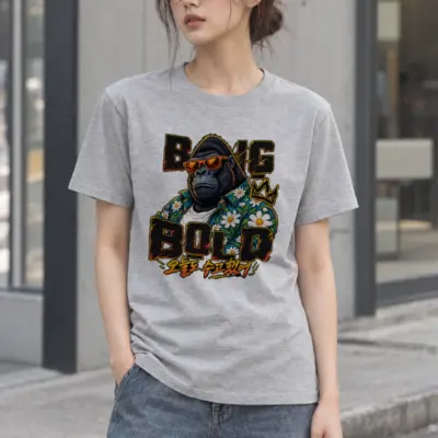 "Daisy Shirt Gorilla" Heavyweight Unisex Crewneck T-shirt