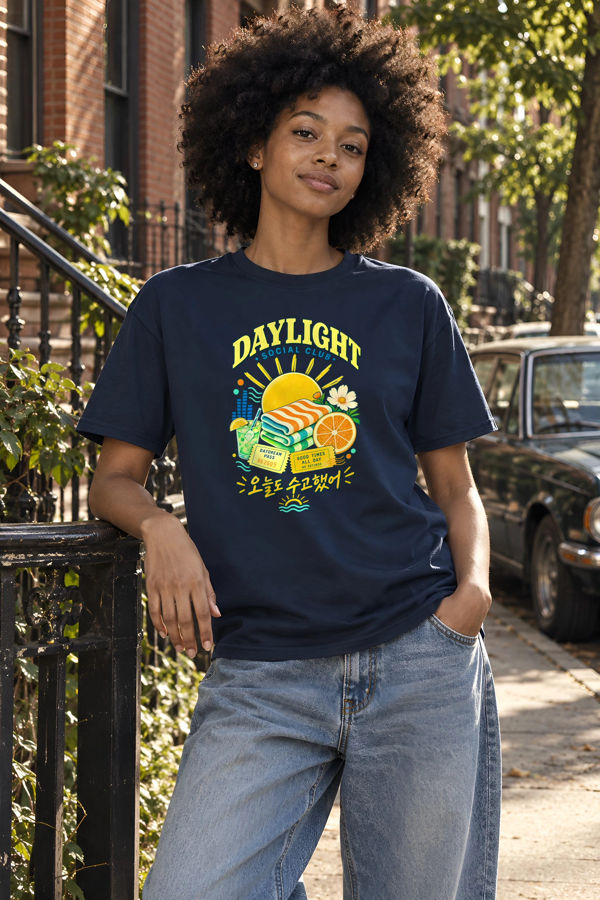 "Daydream Pass" Heavyweight Unisex Crewneck T-shirt