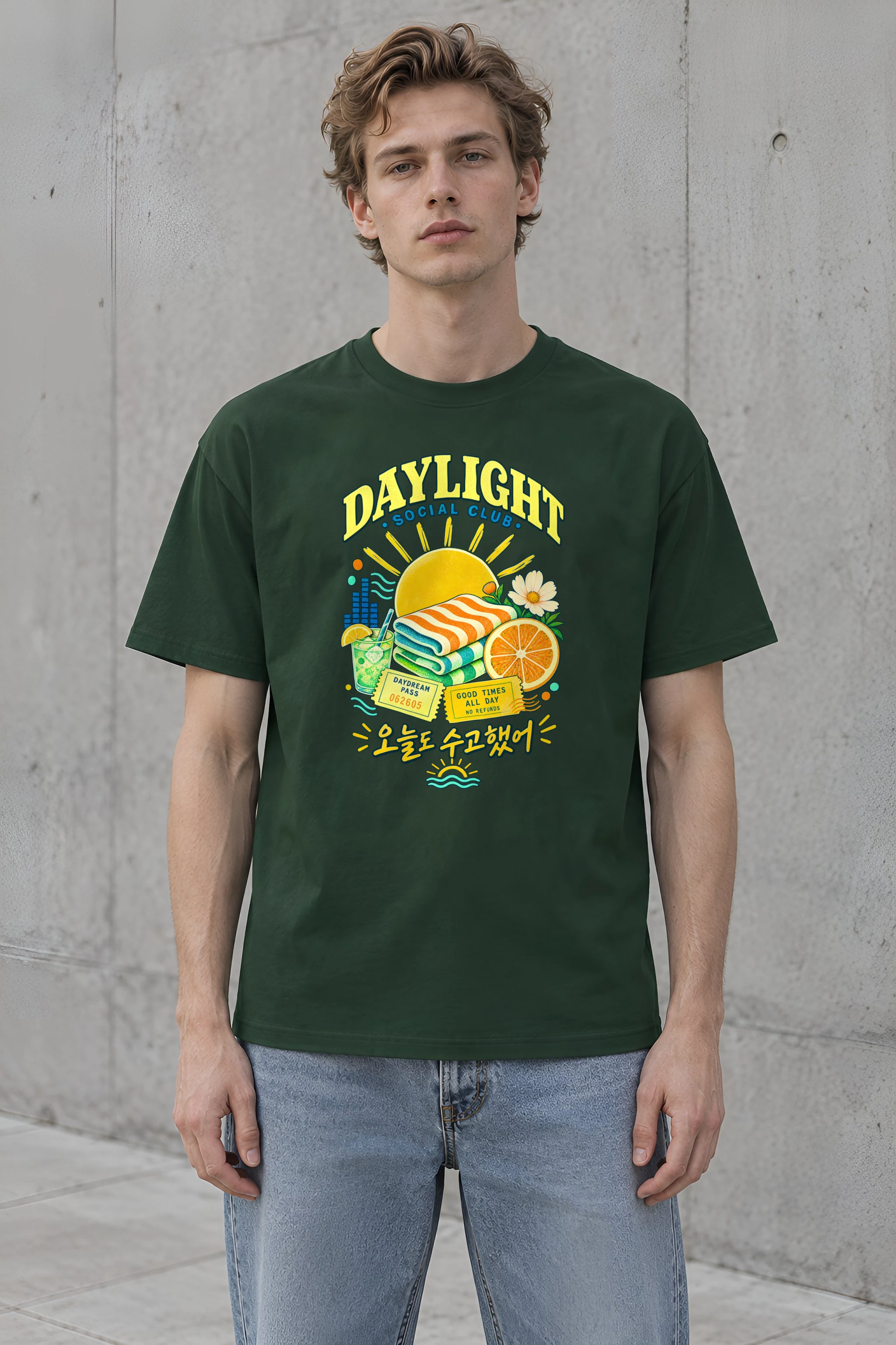 "Daydream Pass" Heavyweight Unisex Crewneck T-shirt
