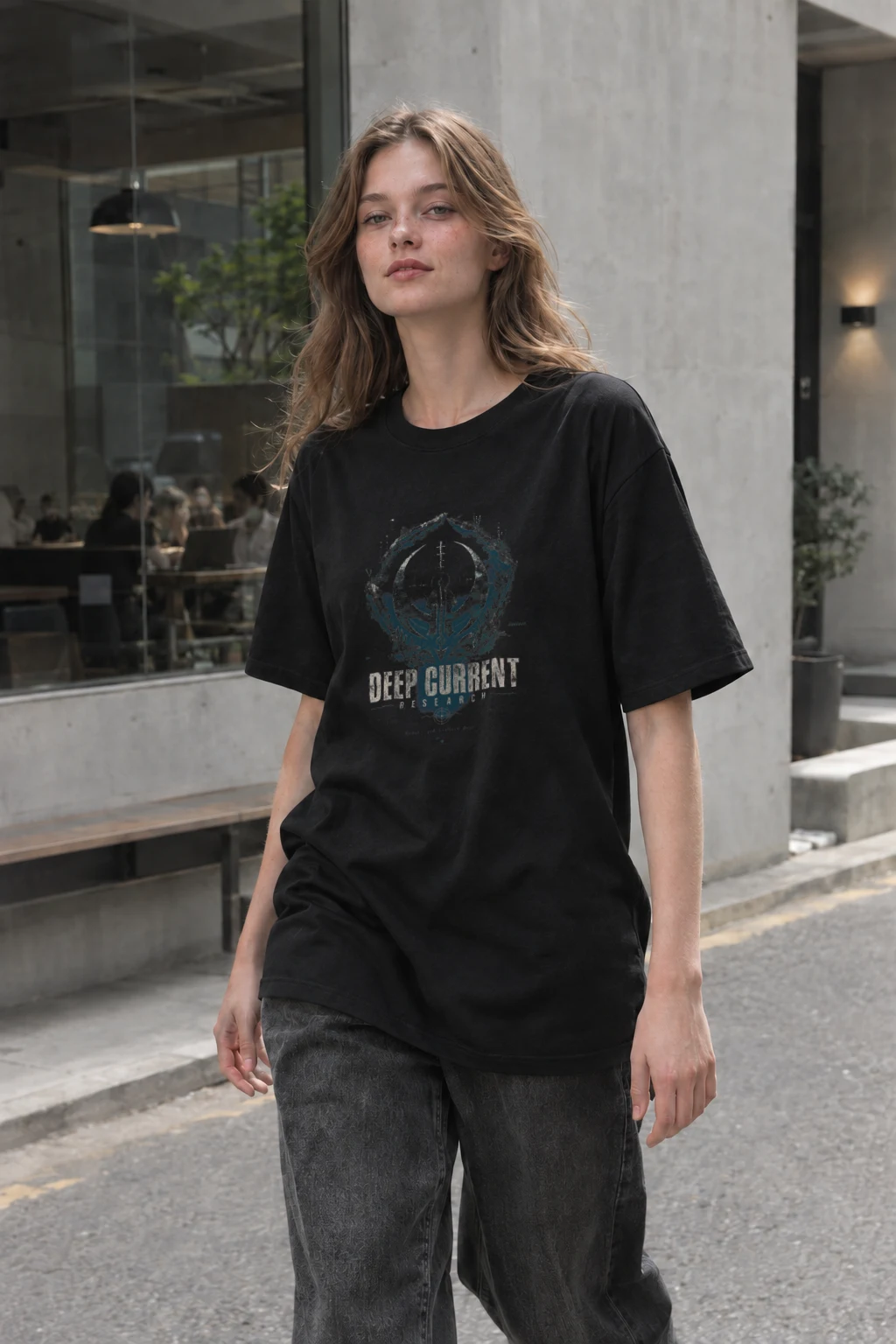 "Deep Current Research" Heavyweight Unisex Crewneck T-shirt | Gildan 5000