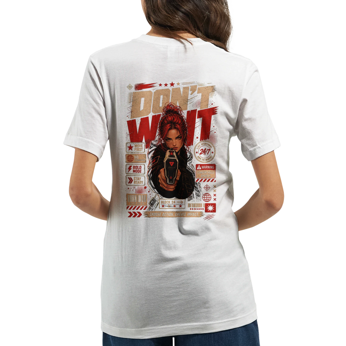 "Don't wait" Premium Unisex Crewneck T-shirt | Bella + Canvas 3001