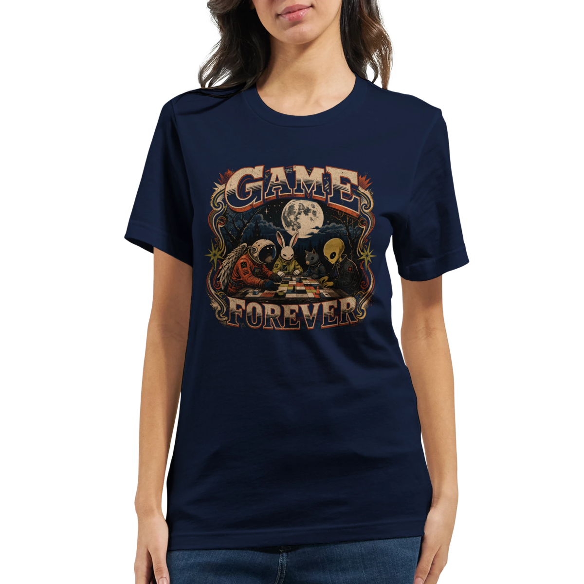 "Game forever" Premium Unisex Crewneck T-shirt | Bella + Canvas 3001