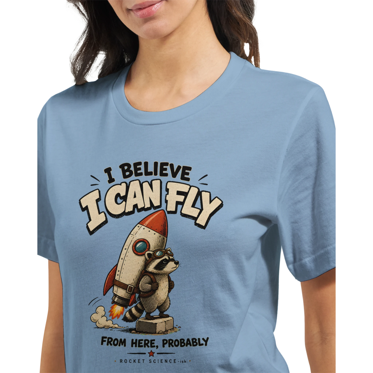 "I believe I can fly" Premium Unisex Crewneck T-shirt | Bella + Canvas 3001