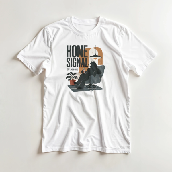 “Home signal” Heavyweight Unisex Crewneck T-shirt | Gildan® 5000