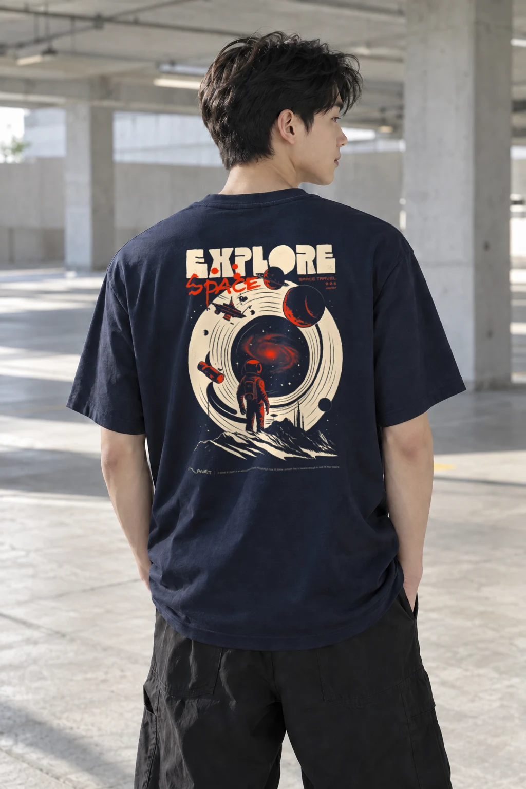 “Explore Space” Premium Unisex Crewneck T-shirt | Bella + Canvas 3001
