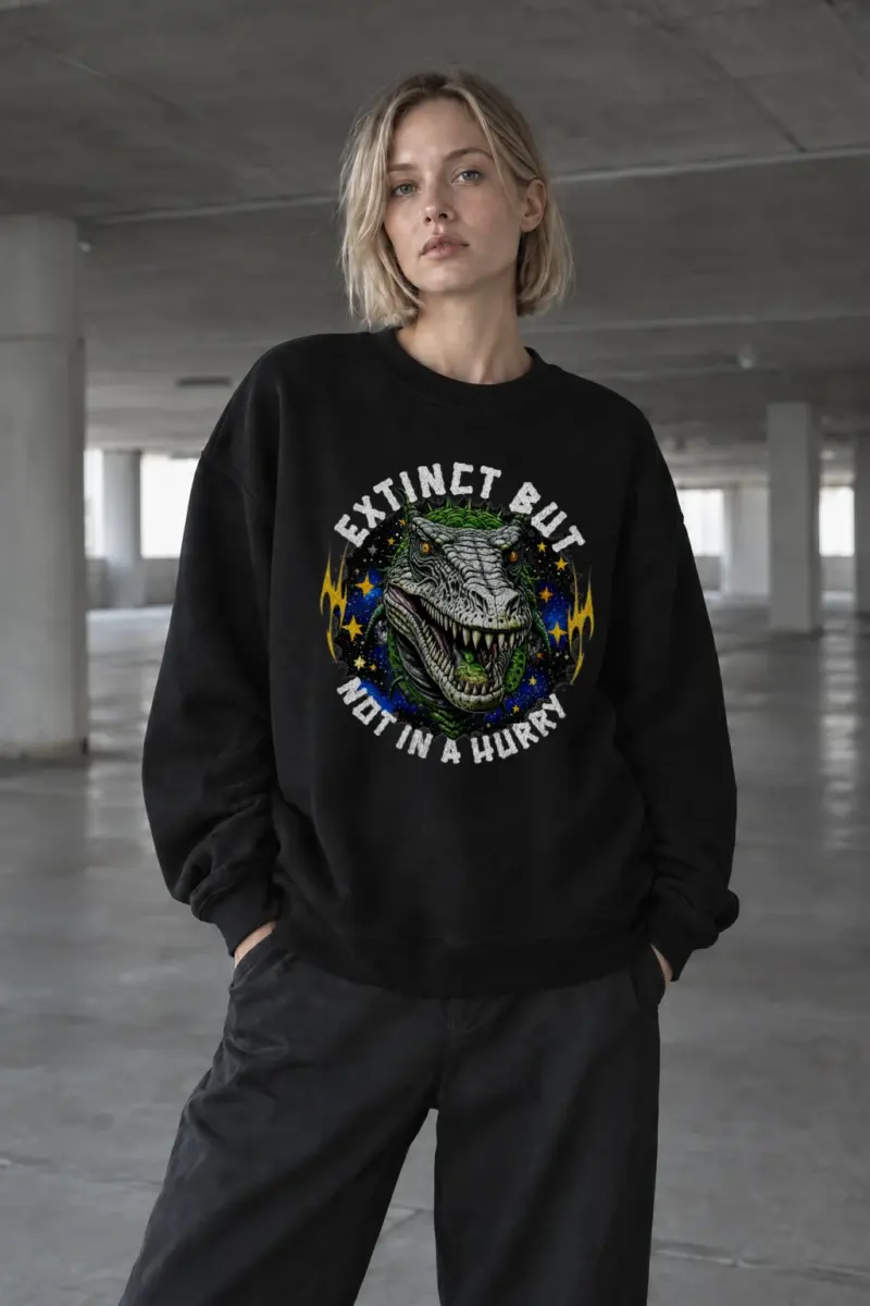"Extinct but not in hurry" Unisex Sponge Fleece Crewneck Sweatshirt | Bella + Canvas 3901
