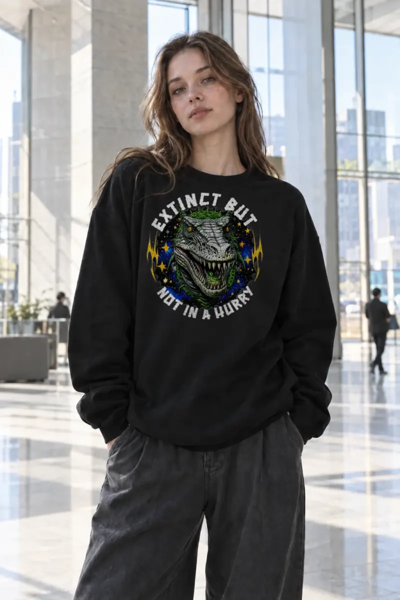 "Extinct but not in hurry" Unisex Sponge Fleece Crewneck Sweatshirt | Bella + Canvas 3901