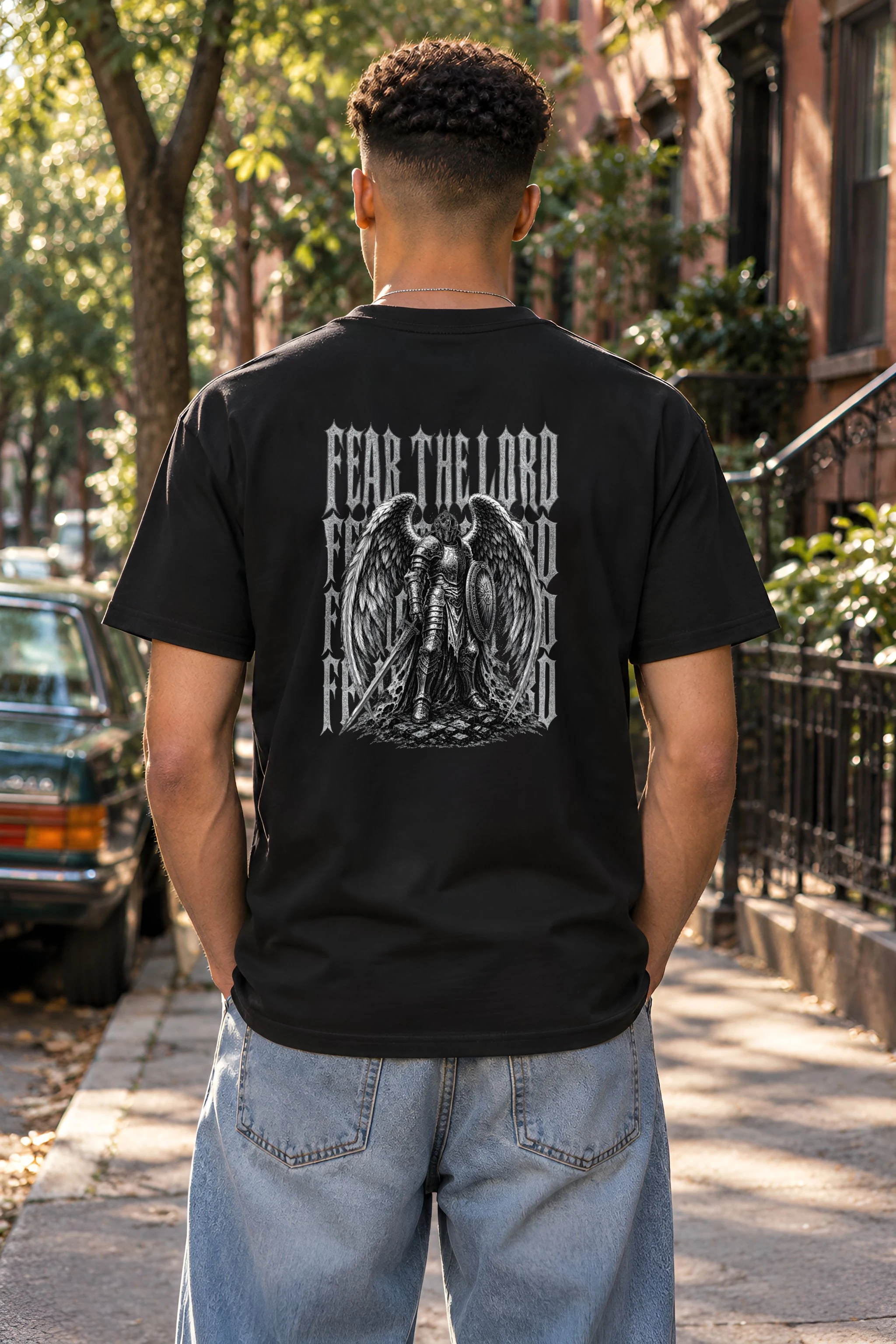 "Fear The Wings" Heavyweight Unisex Crewneck T-shirt