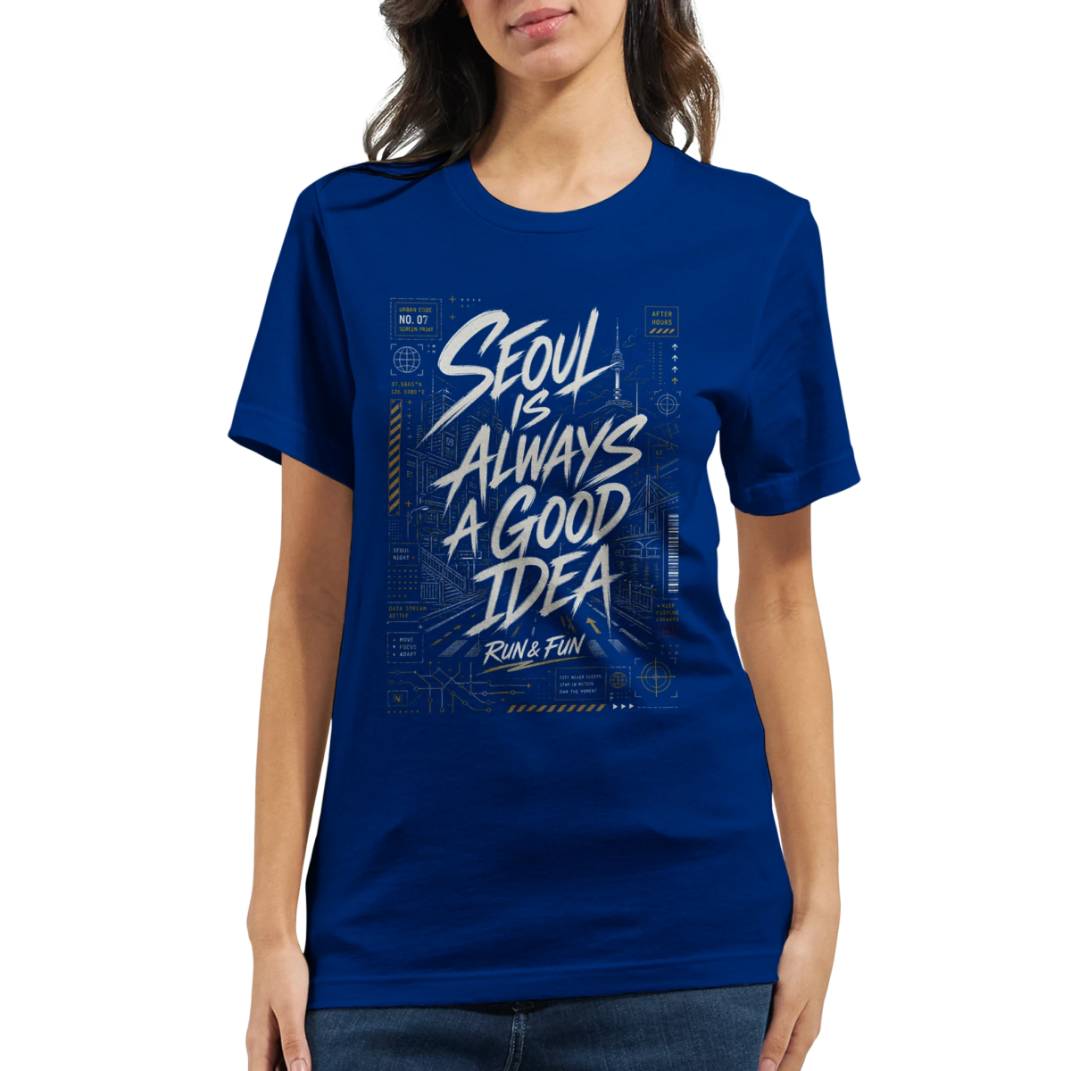"Seoul is always a good idea" Premium Unisex Crewneck T-shirt | Bella + Canvas 3001