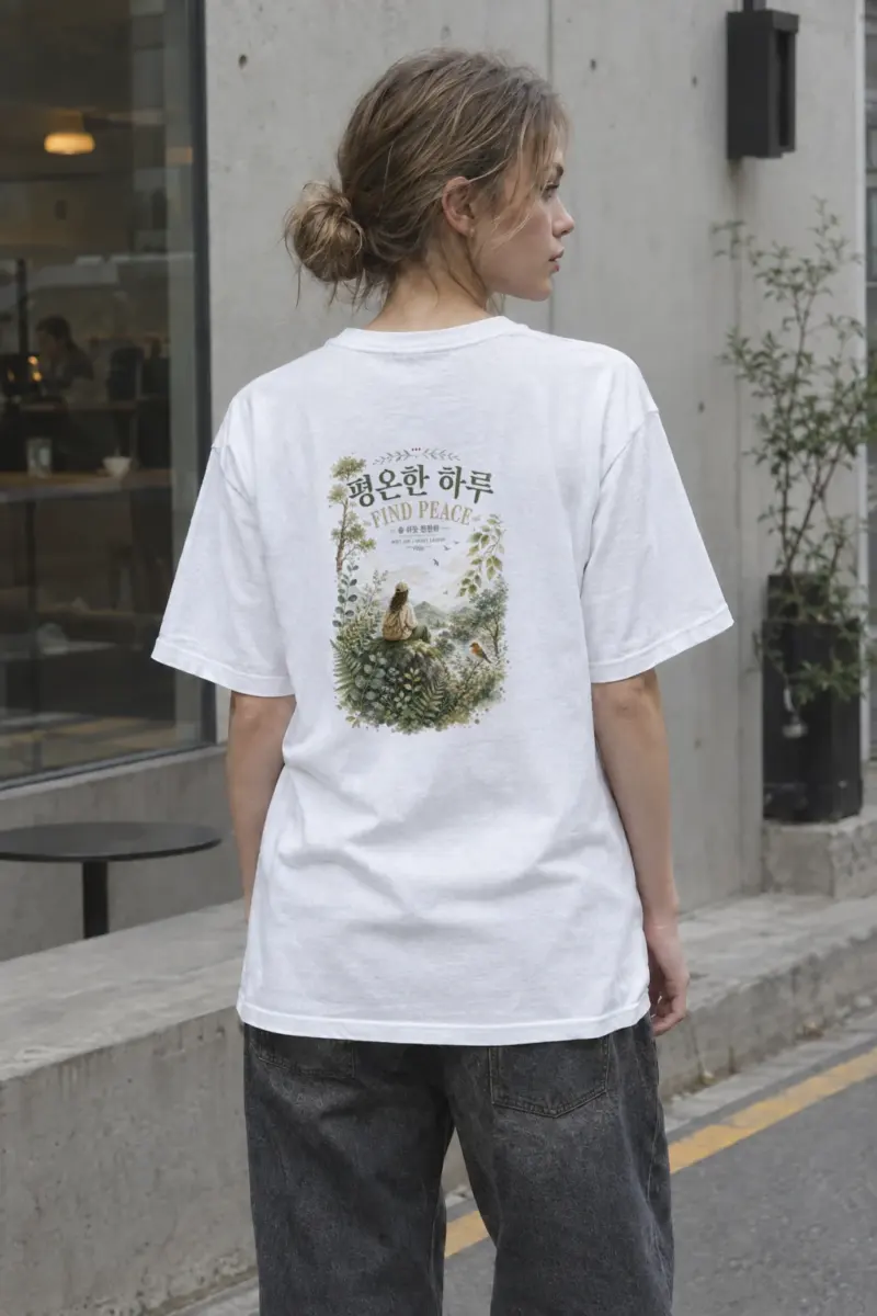 "Find peace" Heavyweight Unisex Crewneck T-shirt | Gildan® 5000