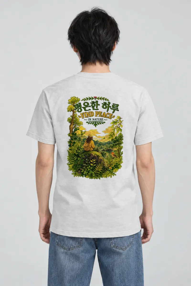 "Find Peace In Nature" Heavyweight Unisex Crewneck T-shirt