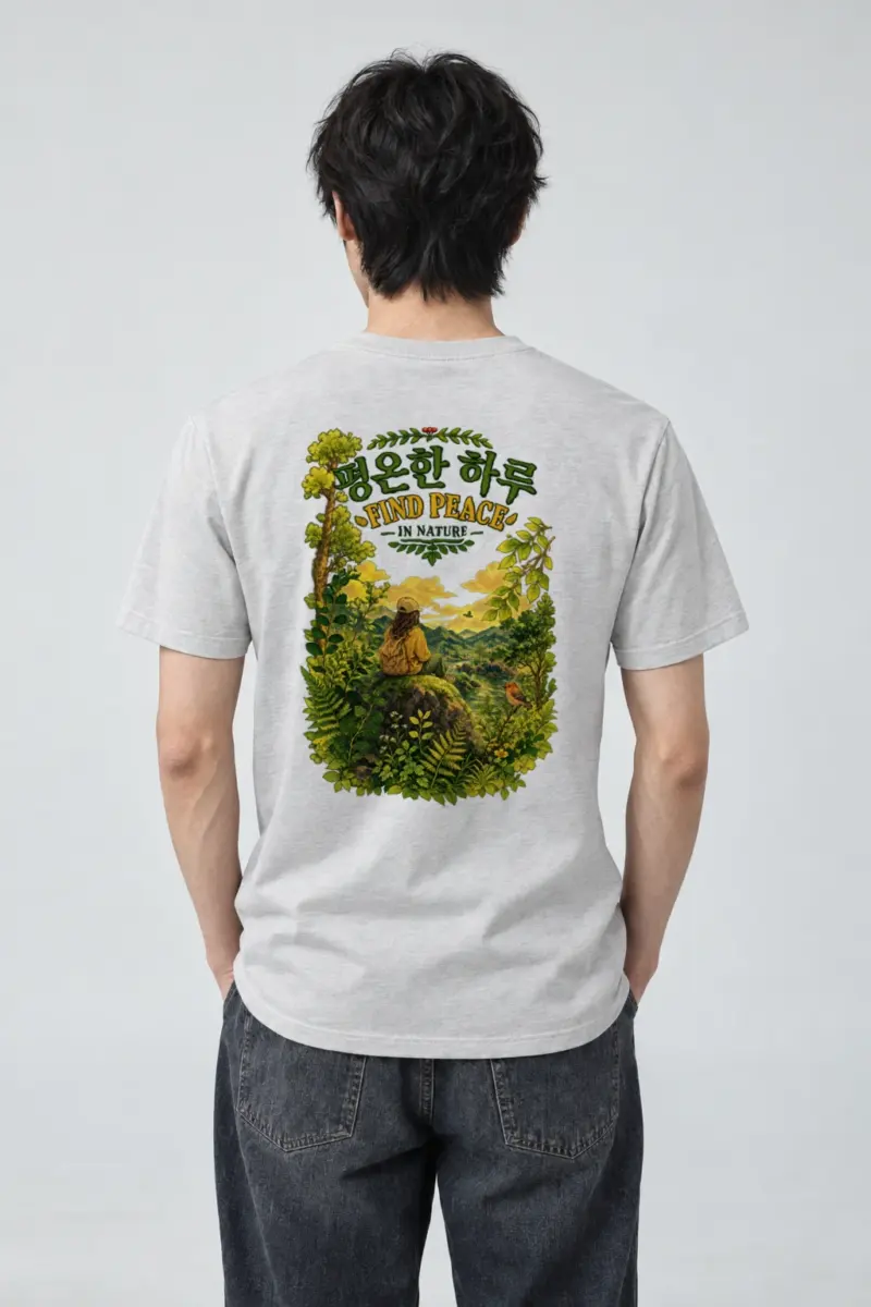 "Find Peace In Nature" Heavyweight Unisex Crewneck T-shirt