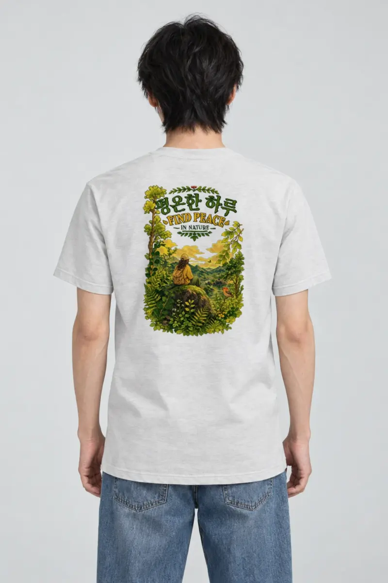 "Find Peace In Nature" Heavyweight Unisex Crewneck T-shirt
