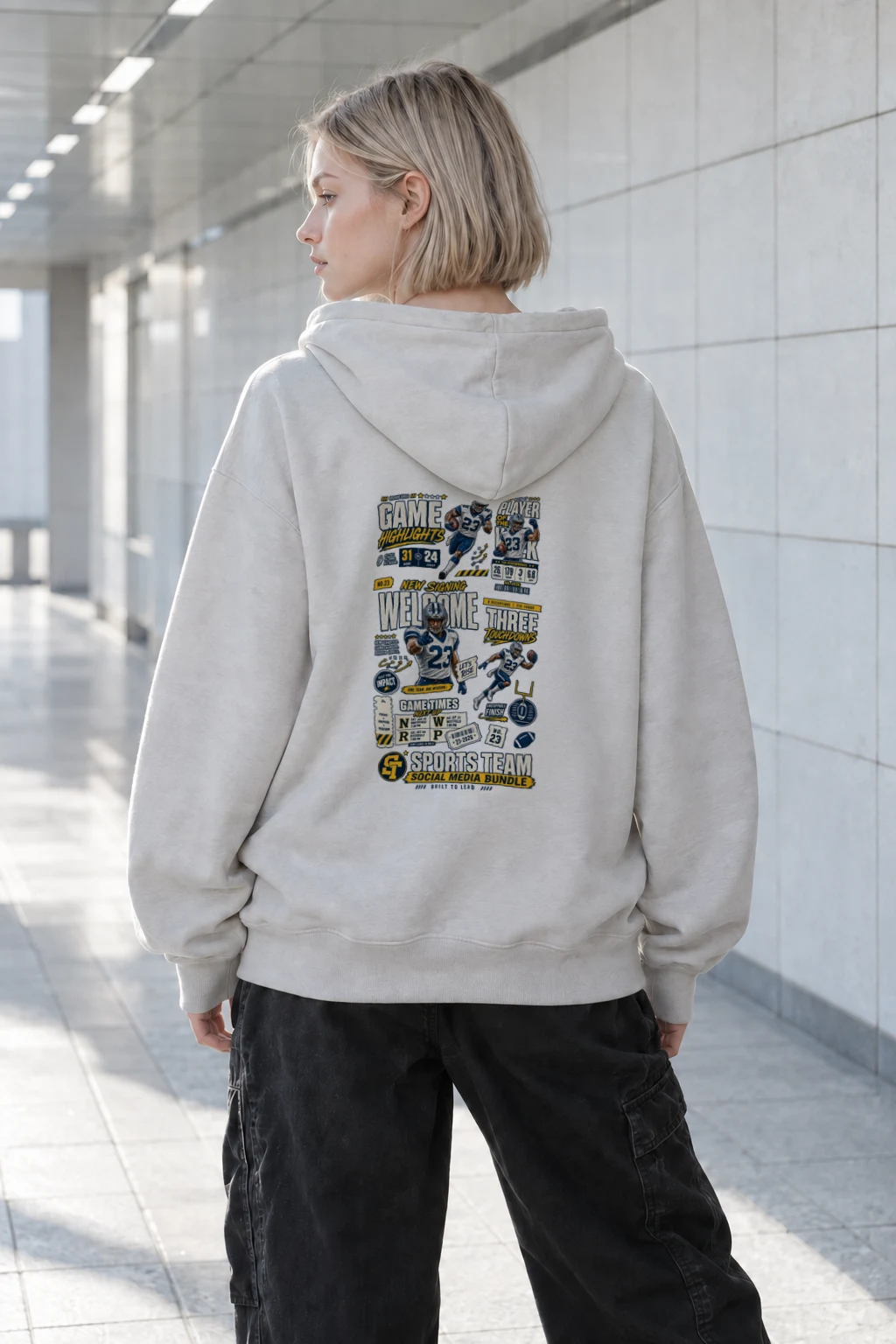 "Game Highlights" Heavy Blend Unisex Pullover Hoodie | Gildan 18500