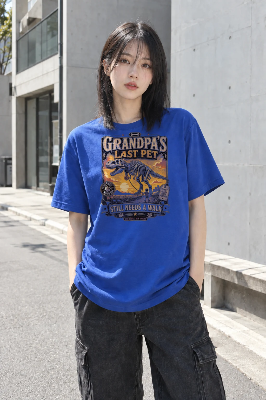“Grandpa’s last pet” Premium Unisex Crewneck T-shirt | Bella + Canvas 3001