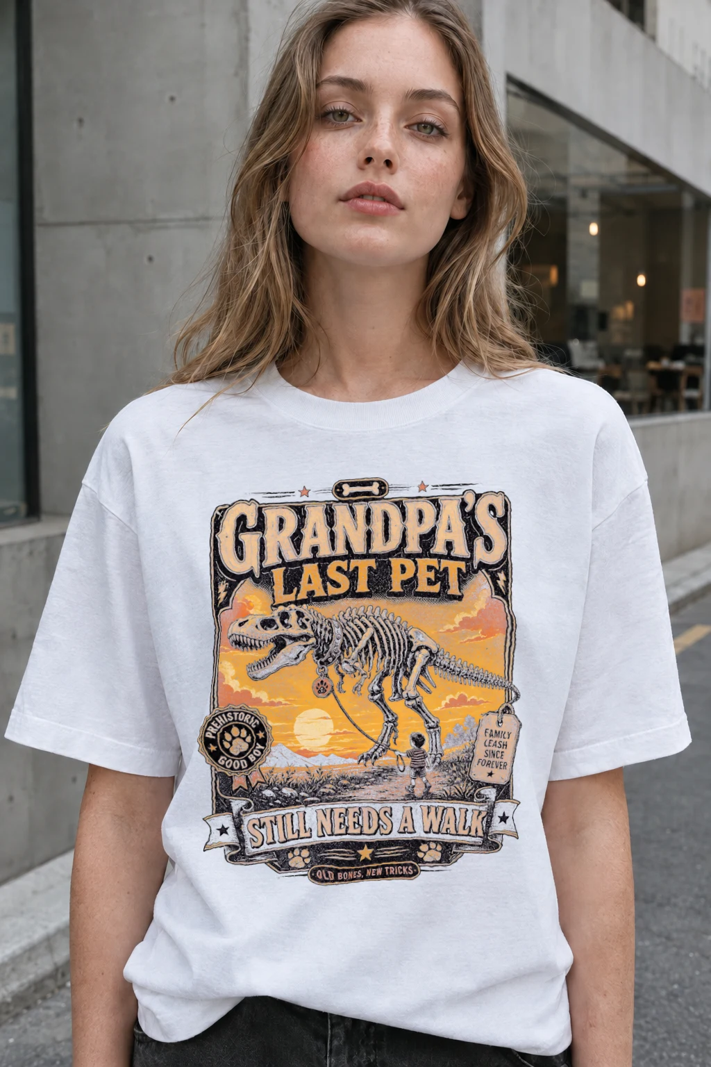 “Grandpa’s last pet” Premium Unisex Crewneck T-shirt | Bella + Canvas 3001