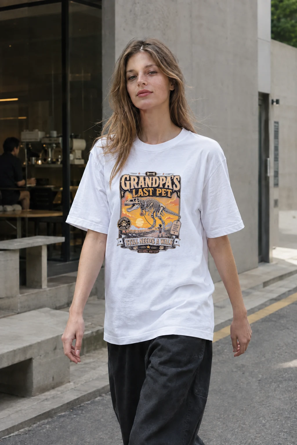 “Grandpa’s last pet” Premium Unisex Crewneck T-shirt | Bella + Canvas 3001