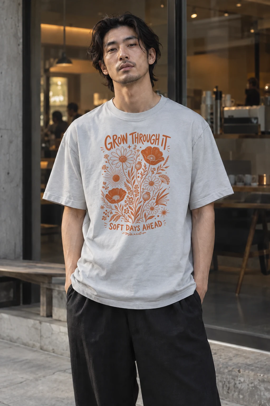 "Grow through it" Premium Unisex Crewneck T-shirt | Bella + Canvas 3001