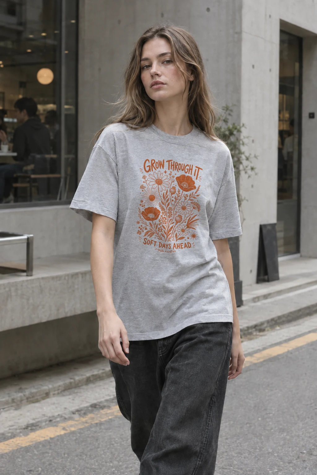 "Grow through it" Premium Unisex Crewneck T-shirt | Bella + Canvas 3001