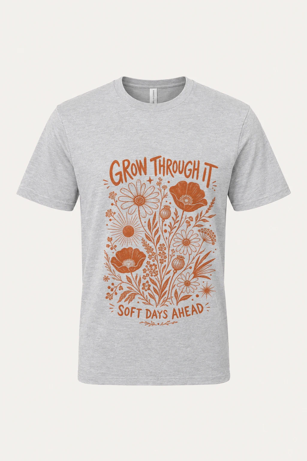 "Grow through it" Premium Unisex Crewneck T-shirt | Bella + Canvas 3001