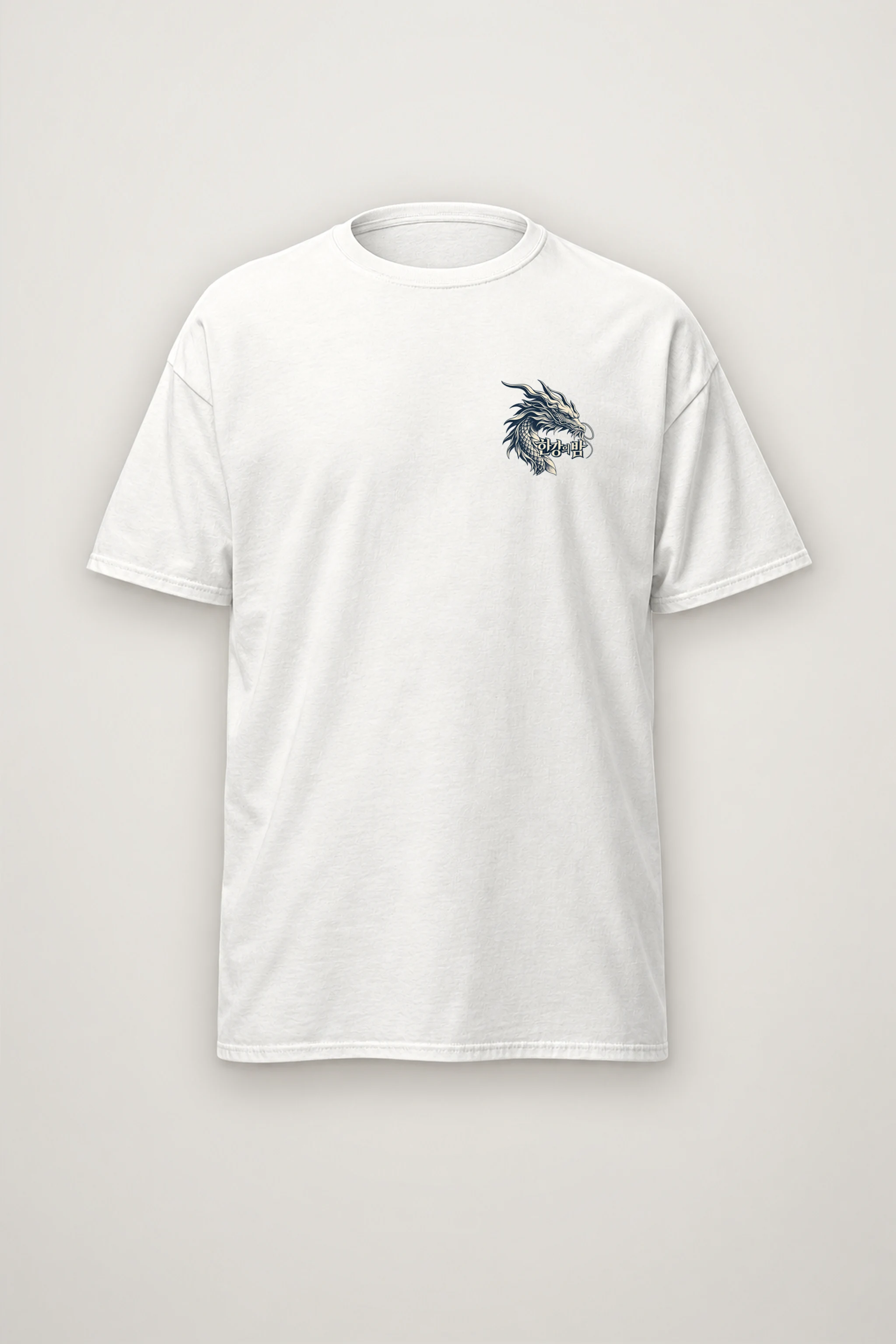 "Han River Nocturne" Heavyweight Unisex Crewneck T-shirt