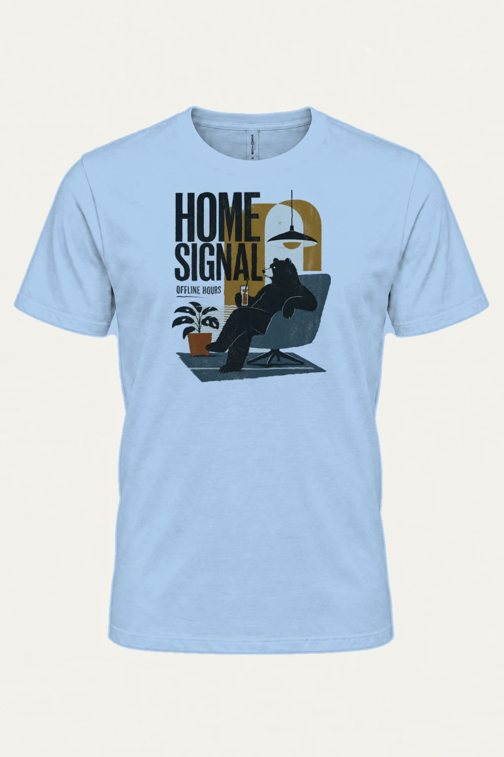 “Home signal” Heavyweight Unisex Crewneck T-shirt | Gildan 5000
