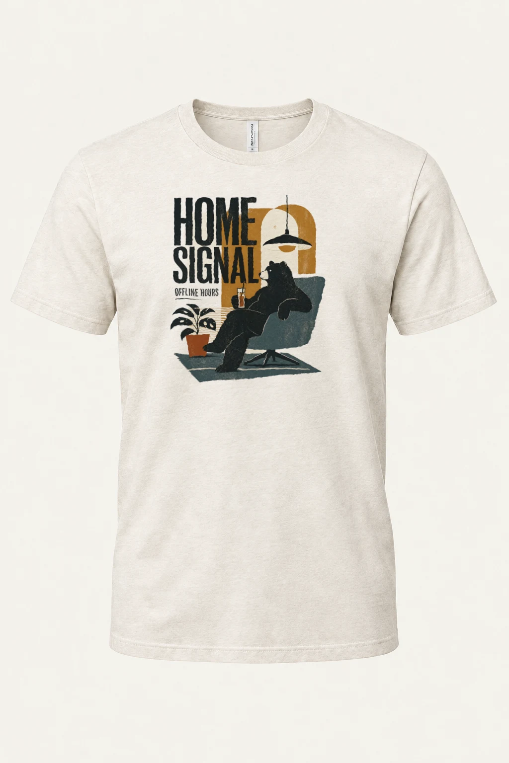 “Home signal” Heavyweight Unisex Crewneck T-shirt | Gildan 5000