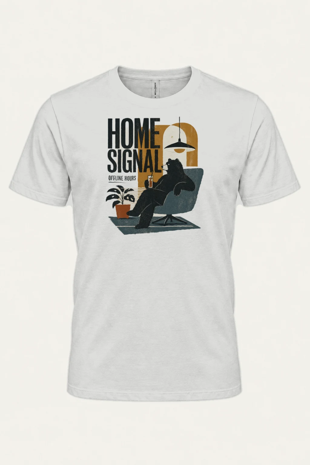 “Home signal” Heavyweight Unisex Crewneck T-shirt | Gildan 5000