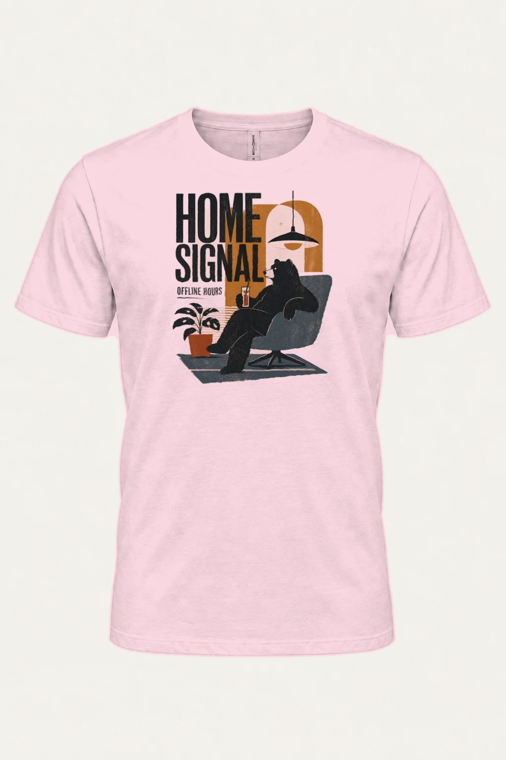 “Home signal” Heavyweight Unisex Crewneck T-shirt | Gildan 5000
