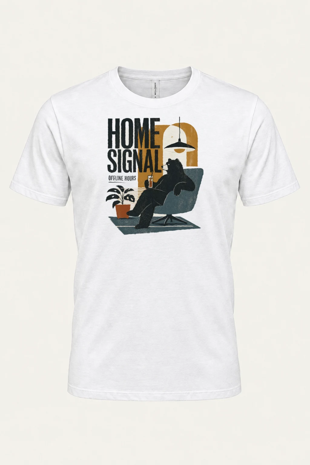“Home signal” Heavyweight Unisex Crewneck T-shirt | Gildan 5000