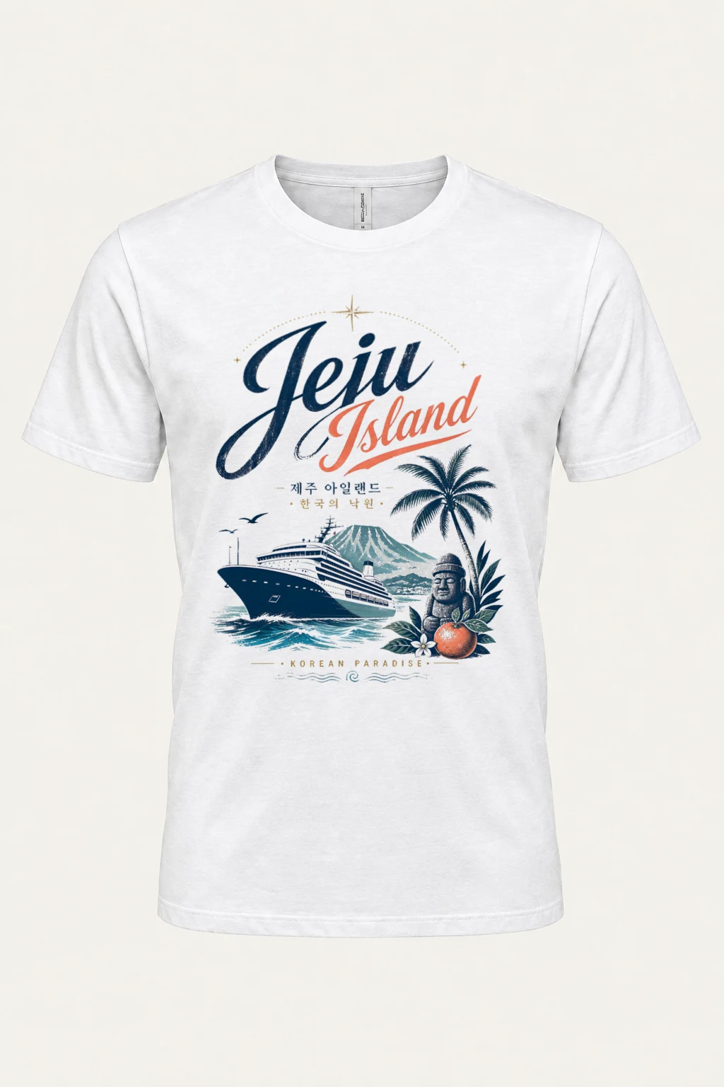"Jeju Island" Premium Unisex Crewneck T-shirt | Bella + Canvas 3001