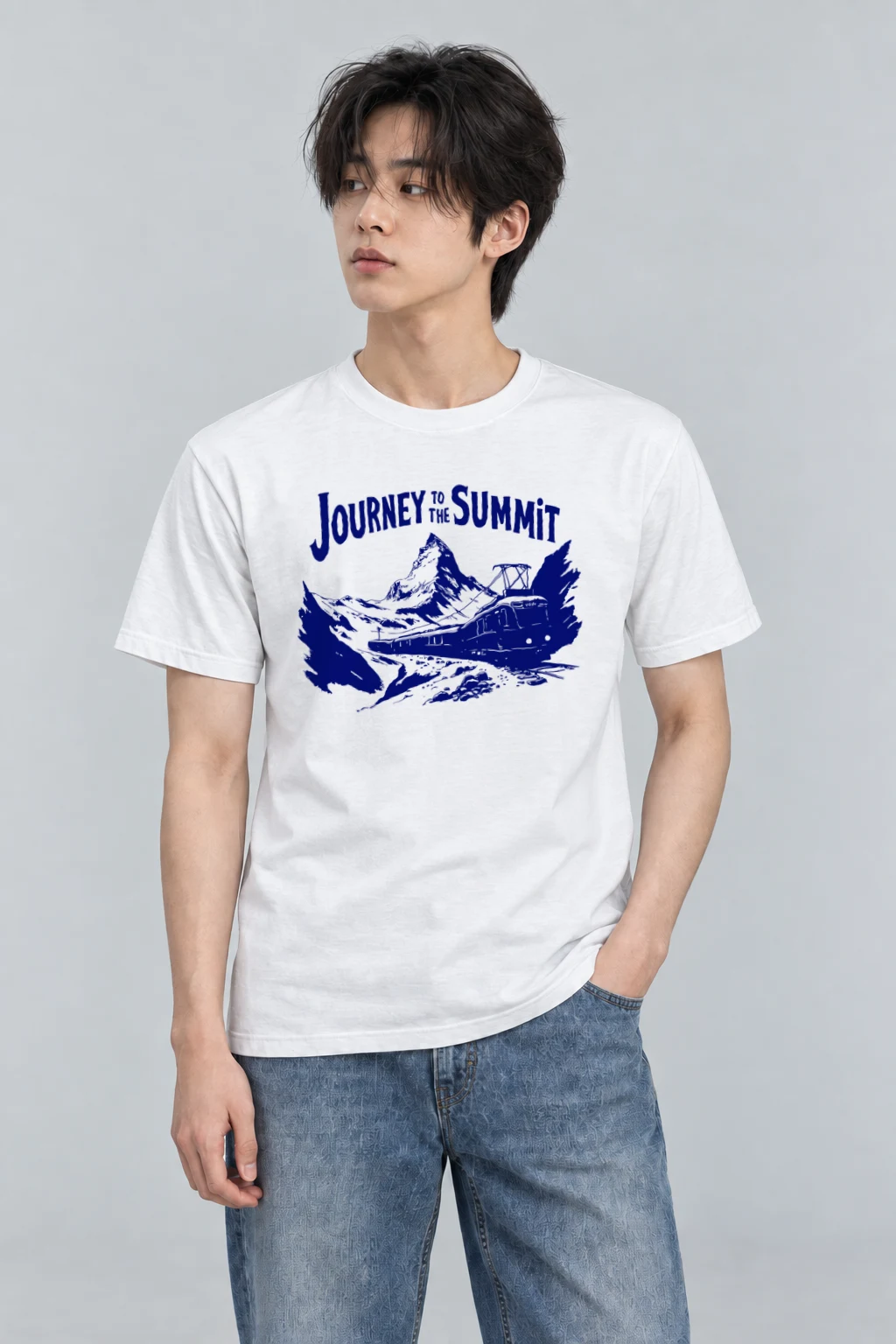 "Journey to the summit" Heavyweight Unisex Crewneck T-shirt