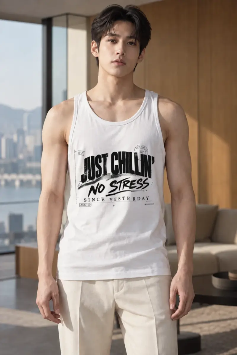 “Just chillin'” Unisex Jersey Tank | Bella + Canvas 3480