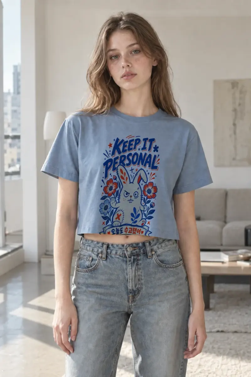"Keep It Personal" Women's Crop Tee | Bella + Canvas 8882