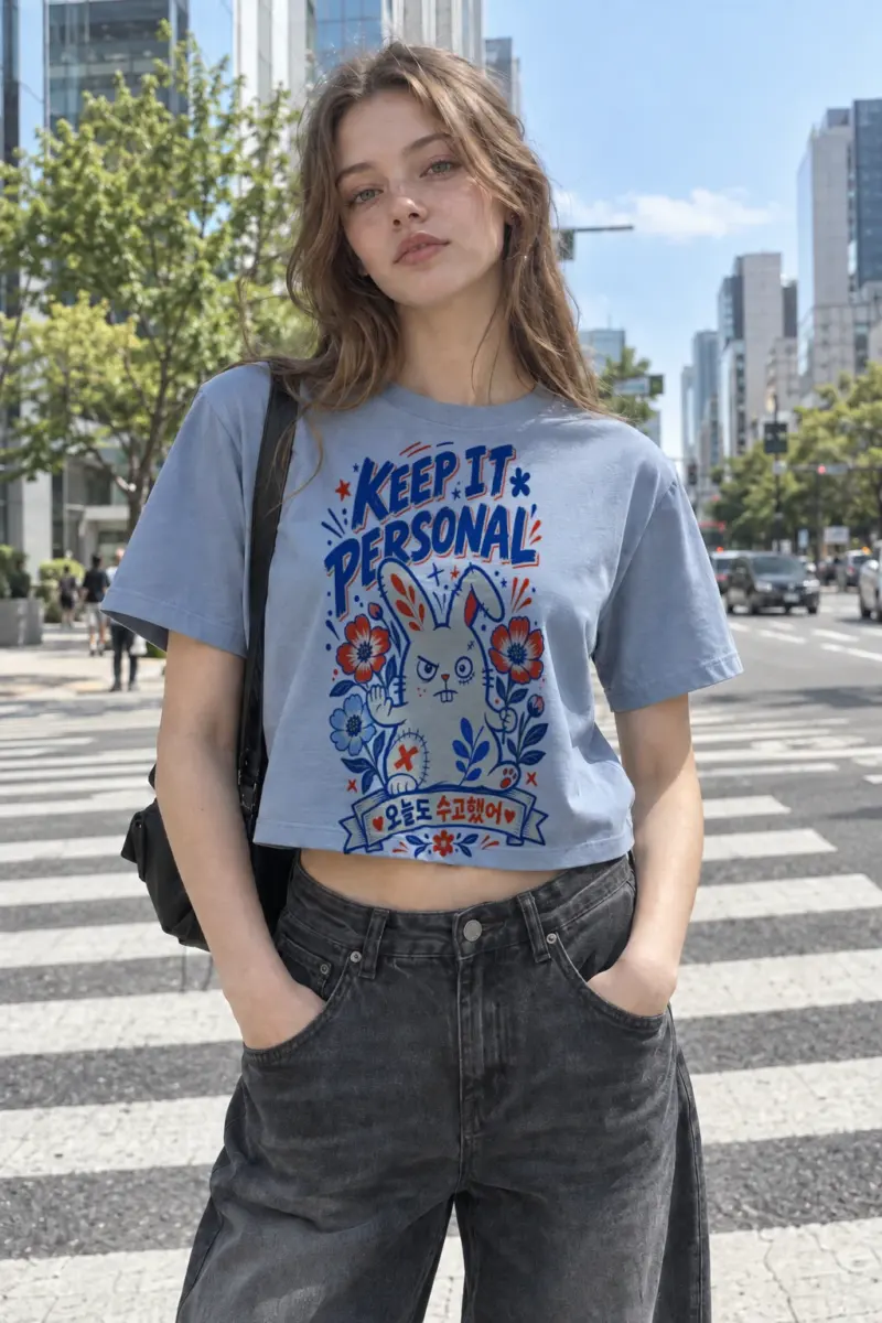 "Keep It Personal" Women's Crop Tee | Bella + Canvas 8882