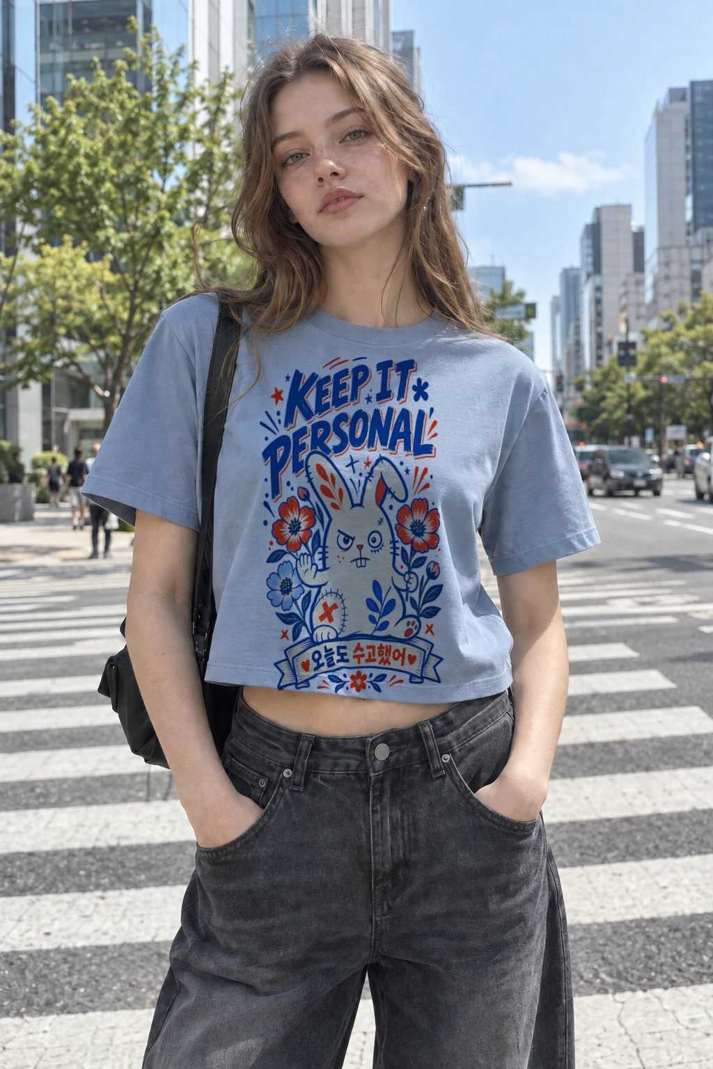 "Keep It Personal" Women's Crop Tee | Bella + Canvas 8882