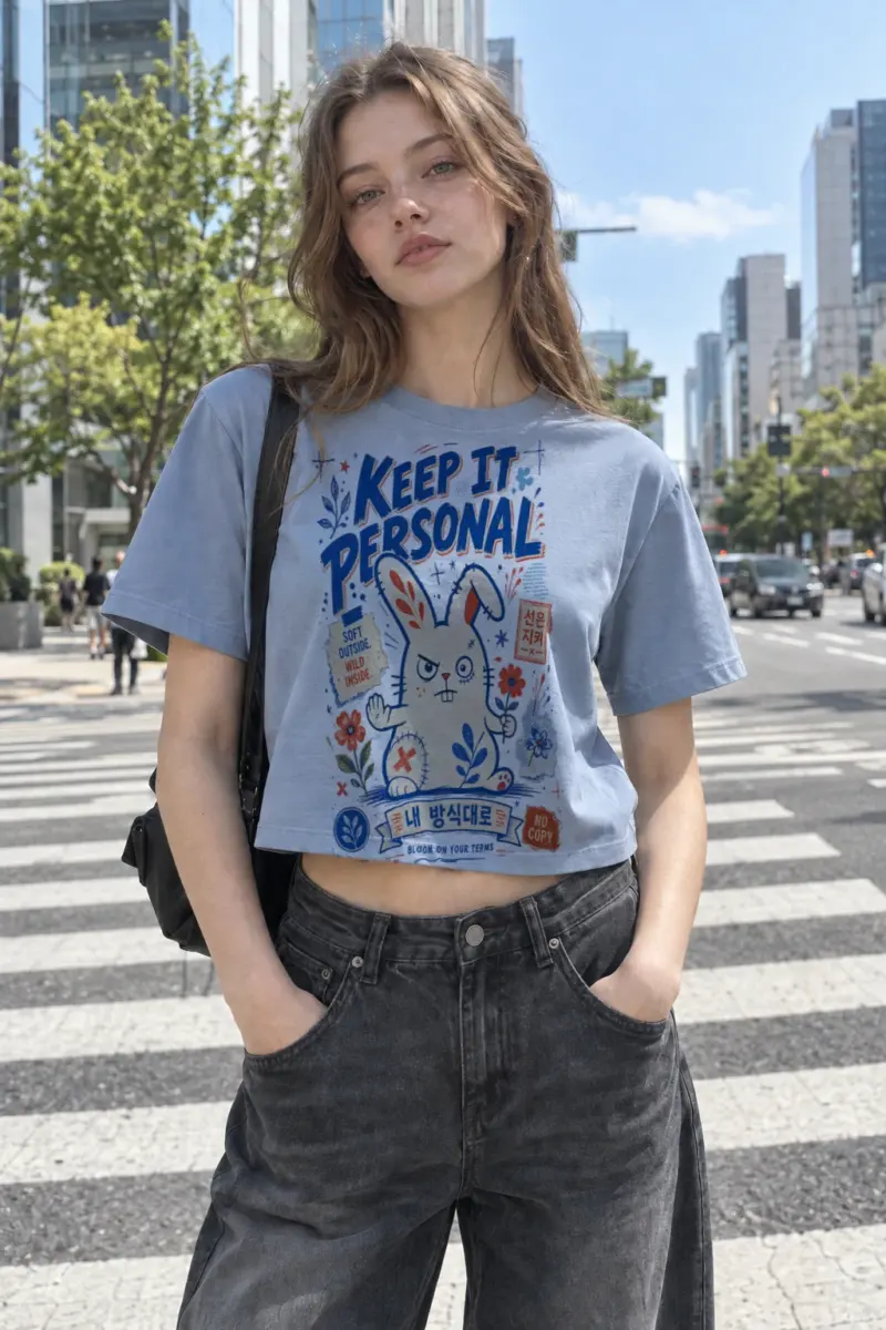 “Keep it personal” Women's Crop Tee | Bella + Canvas 8882