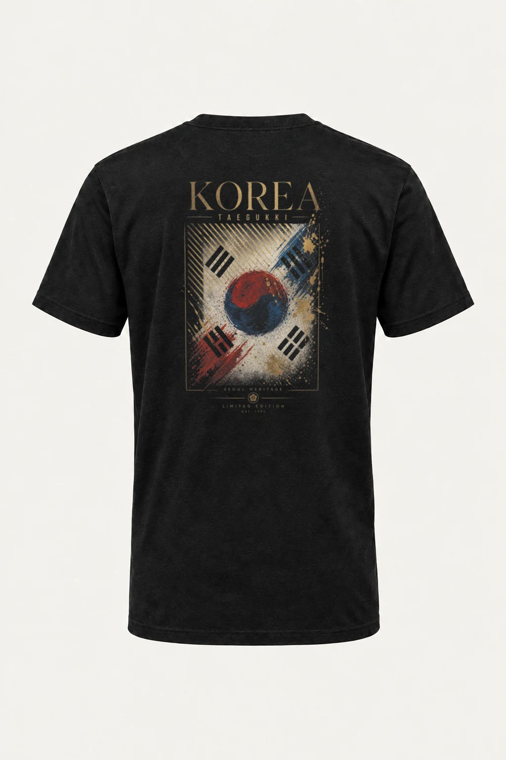 "Korea Taegukki" Heavyweight Unisex Crewneck T-shirt | Gildan® 5000