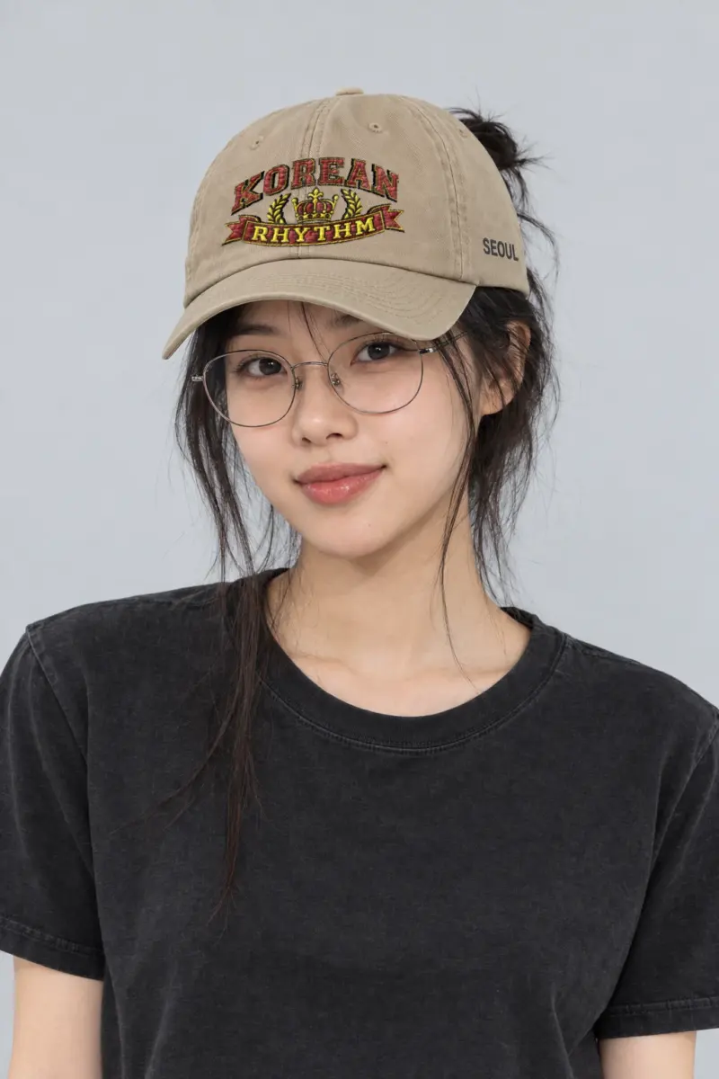 "Korean Rhythm Crest" Classic Dad Hat · Embroidered